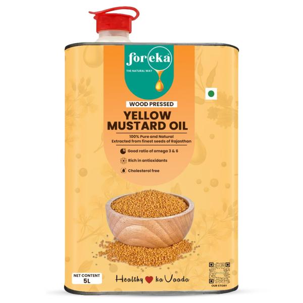 Foreka Cold Pressed Mustard Oil - Unrefined Oil For Cooking - Chemical-free and 100% Natural GROCERY