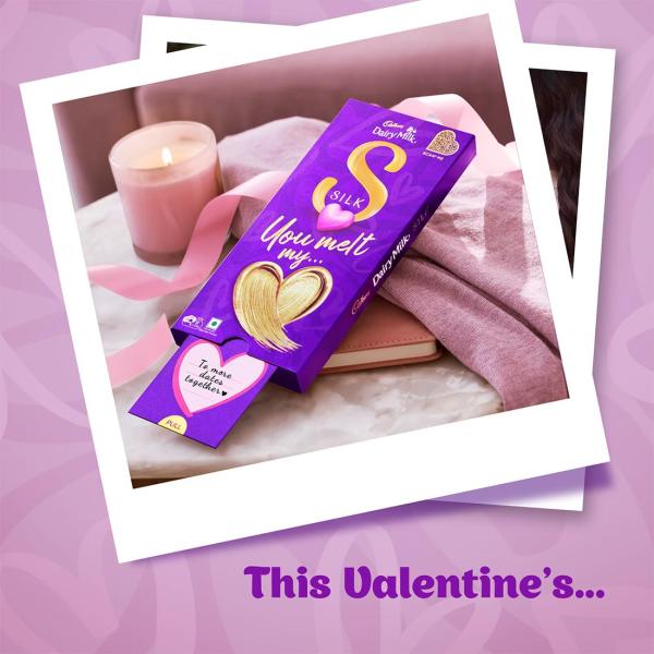 Cadbury Dairy Milk Silk Valentine's Heart Blush Chocolate Bar Gift Pack, 250 g  grocery
