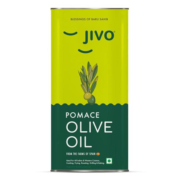 Jivo Pomace Olive Oil 5 Litre Tin for Everyday Cooking | Imported From Spain GROCERY