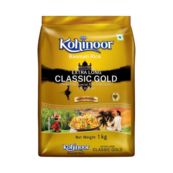 Kohinoor Classic Gold Basmati Rice, 1 kg  grocery