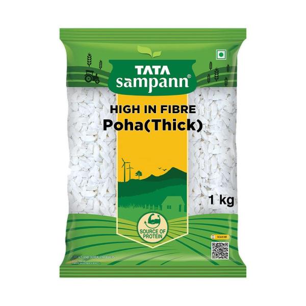 Tata Sampann, High in Fibre Poha(Thick), 1kg