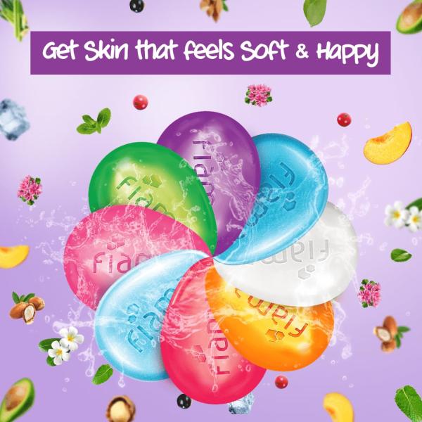 Fiama Gel Bathing Bar Mega Celebration Pack, With 8 Unique Gel Bars, 1000g (125g - Pack of 8) GROCERY