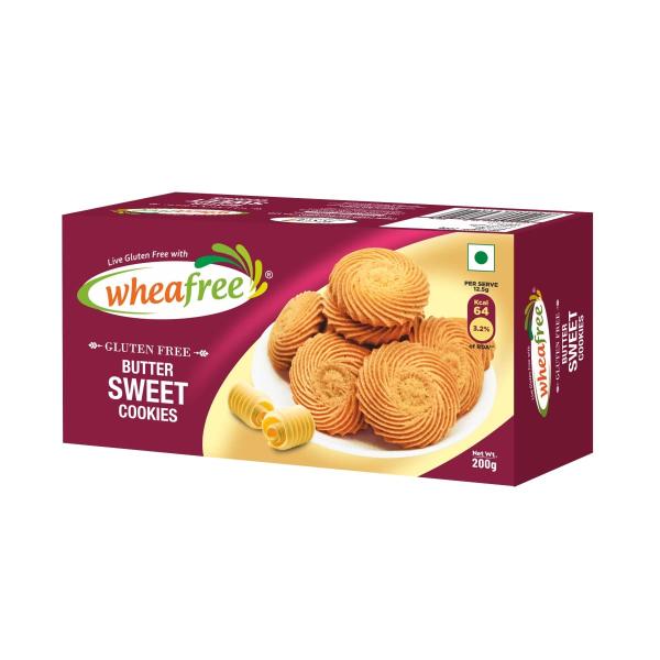 Wheafree Gluten Free Butter Sweet Cookies (200g) | Soya Free | Egg Free | Soft & Delicious Cookies | Best Tea Time Snacks | 100% Vegetarian and...  grocery