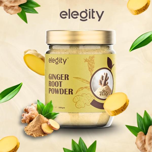 Elegity Ginger Root Powder 200 gm (Pack of 1) | No Added Preservatives GROCERY