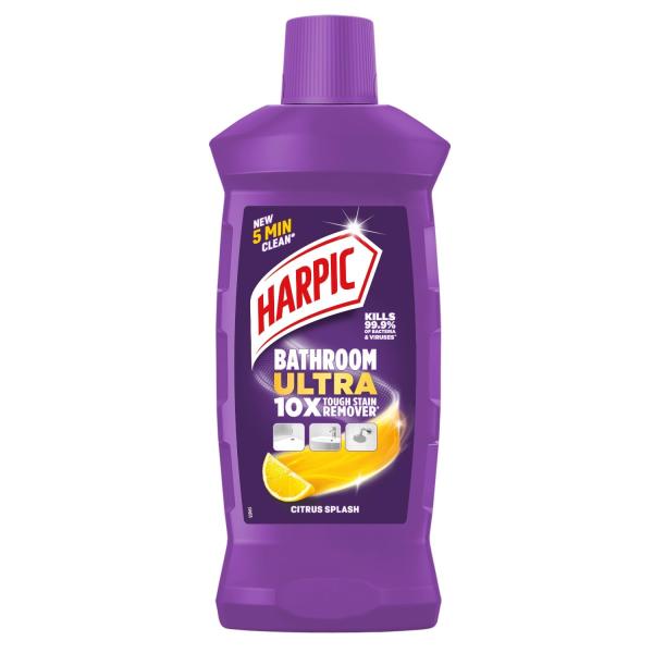 Harpic Bathroom Cleaner Ultra | Citrus Splash | 1L | 10X Tough Stain Remover grocery