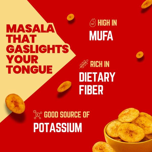 Fabeato Banana Chips Magic Masala Flavor No Palm Oil, No MSG, 70g (Pack of 3 grocery