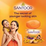 Santoor Sandal & Turmeric Soap for Total Skin Care, 125g (Pack of 4) GROCERY