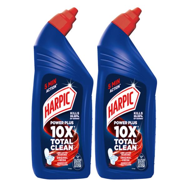 Harpic Disinfectant Toilet Cleaner Liquid, Original - 1 L (Pack of 2) | Kills 99.9% Germs GROCERY