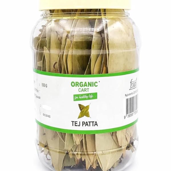 Organic Cart Natural Bay Leaves Dried/Tej Patta Whole 100 Grams GROCERY