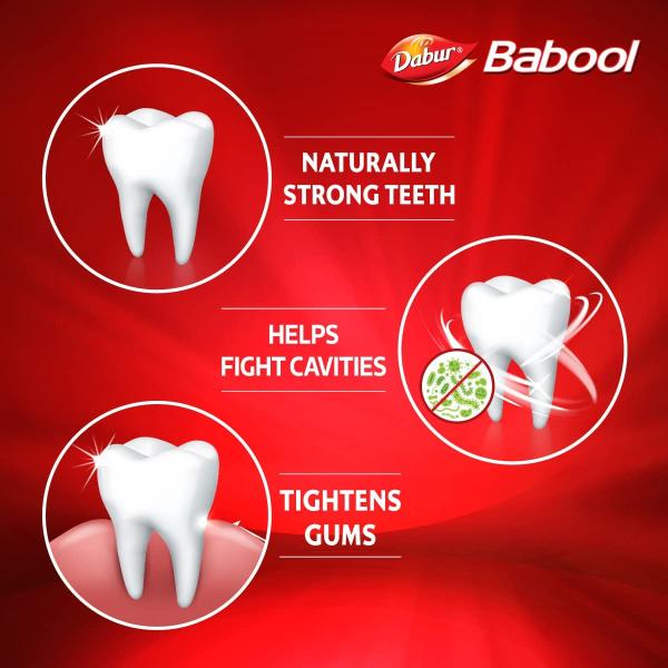Dabur Babool Ayurvedic Toothpaste -700g (350g x 2) | For Strong Teeth & Healthy Gums | GROCERY