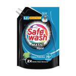 Safewash Top Load Matic Premium Liquid Detergent 3.2L Refill Pouch with Colour-Protect Technology | 2x Stain Removal | For All Types Fabris  GROCERY