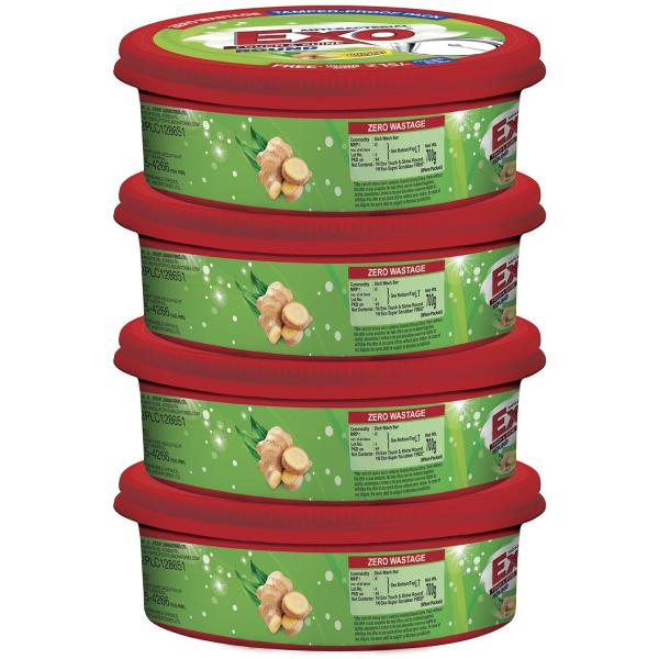 Exo Round Dishwash Bar 700gm X 4 | Complete Dishwashing Solution GROCERY