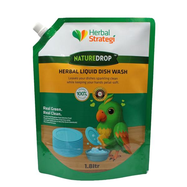 Herbal Strategi NatureDrop Dishwash Liquid - 1.8L Refill | grocery