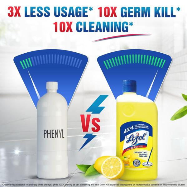 Lizol Disinfectant Floor Cleaner, Citrus 975ml  grocery