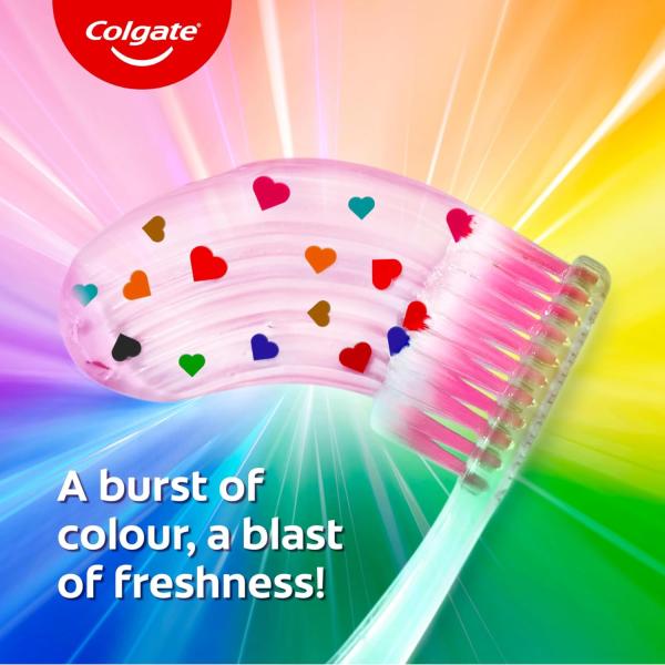 Colgate MaxFresh Rainbow Fresh Gel Toothpaste, with Heart Shaped Cooling Crystals, Triple Mint Flavour, and Ultrafreeze Technology for Intense Freshness, 100g  GROCERY