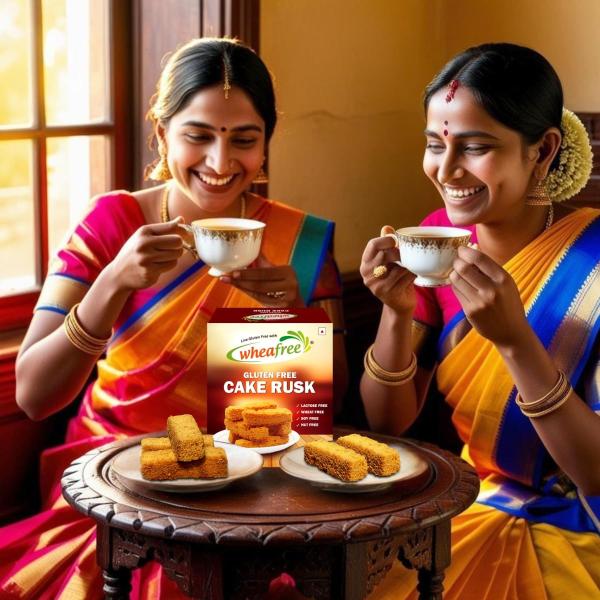Wheafree Gluten-Free Cake Rusk – Crispy & Crunchy Tea-Time Toast | No Maida Rusk Biscuit | Egg-Based, High-Fiber & Easy to Digest | Healthy Wheat-Free Snack - 300g grocery
