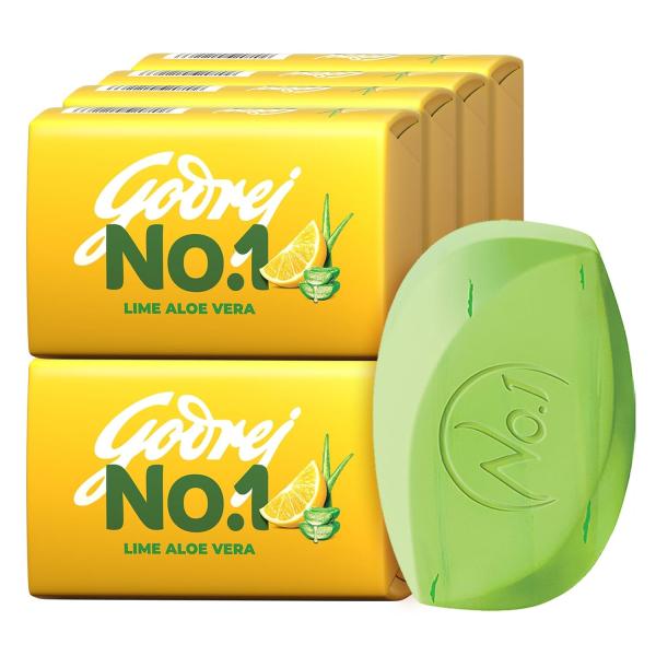 Godrej No.1 Lime & Aloe Vera (150g), Pack of 9 - High TFM (Grade 1 Soap), Long-Lasting Fragrance GROCERY