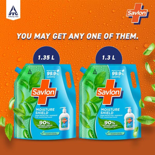 Savlon Moisture Shield Germ Protection Liquid Handwash Refill Pouch, 1.3L | For Soft Moisturized Hands grocery