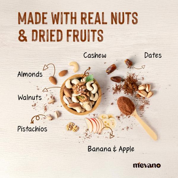 Mevano 7 Nuts Kids Protein Milk Mix Powder | 0 Refined SUGAR, 0 JAGGERY | grocery