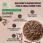 Pure Tree Certified Organic Laung | 100 Gm | Organic Cloves Whole GROCERY