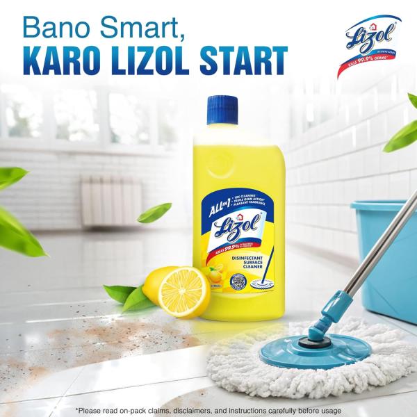 Lizol Disinfectant Floor Cleaner, Citrus 975ml  grocery