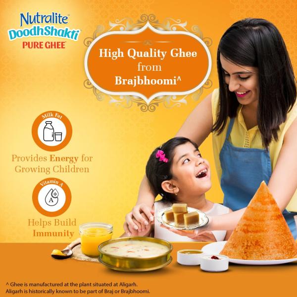 Nutralite Doodhshakti Pure Ghee With Jar| from Braj Bhoomi | 1 Litre GROCERY