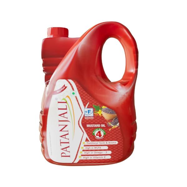 Patanjali Kachi Ghani Mustard Oil, 5L GROCERY