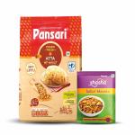 Pansari Chakki Fresh Atta 5 Kg With Free Sabzi Masala | MP Wheat Flour grocery