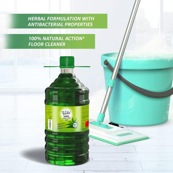Presto! Disinfectant Surface & Floor Cleaner | Neem | 5 Litre | Kills 99.9% Germs | Suitable For Bathroom & Floor Surfaces Like Ceramic, Marble, Granite, Mosaic grocery