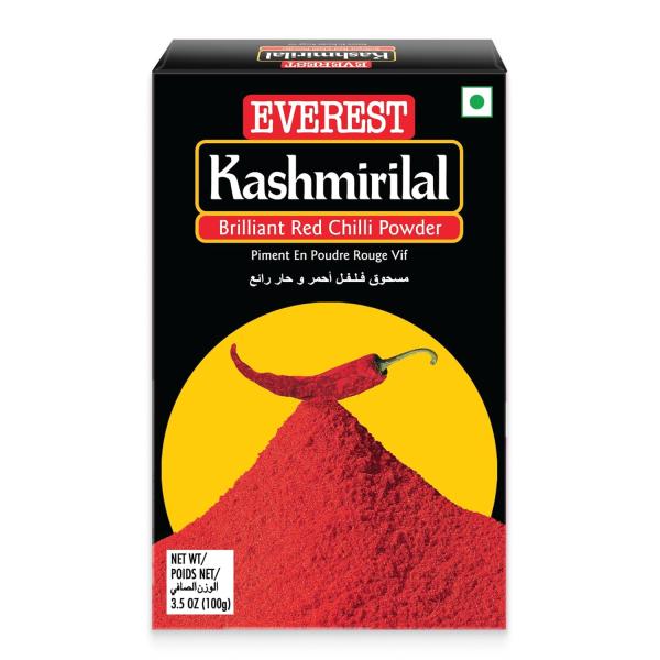 Everest Kashmirilal Brilliant Red Chilli Powder - 100gm | Kashmiri Lal Mirch with Mild Heat GROCERY