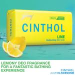 Cinthol Lime Bath Soap - 100g (Pack of 5) | Lemony Deo Fragrance | Grade 1 Soap | GROCERY