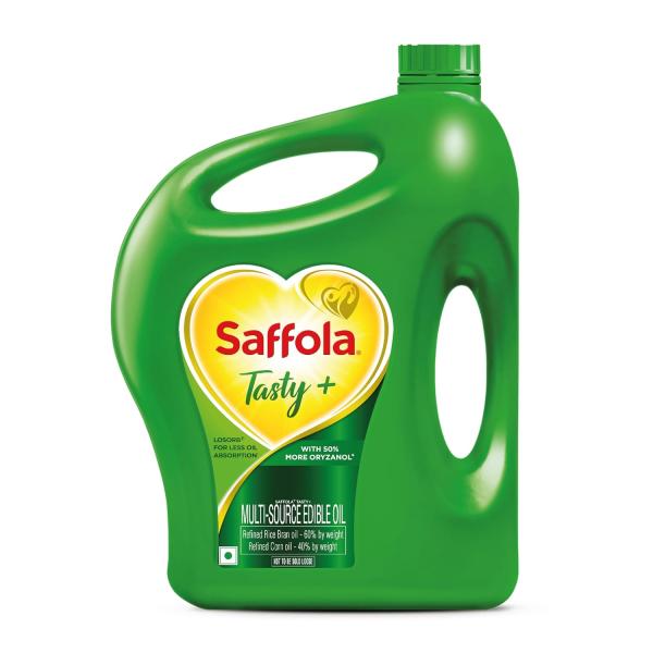 Saffola Tasty + | 50% More Oryzanol | Edible Oil - 4.10kg Jar GROCERY