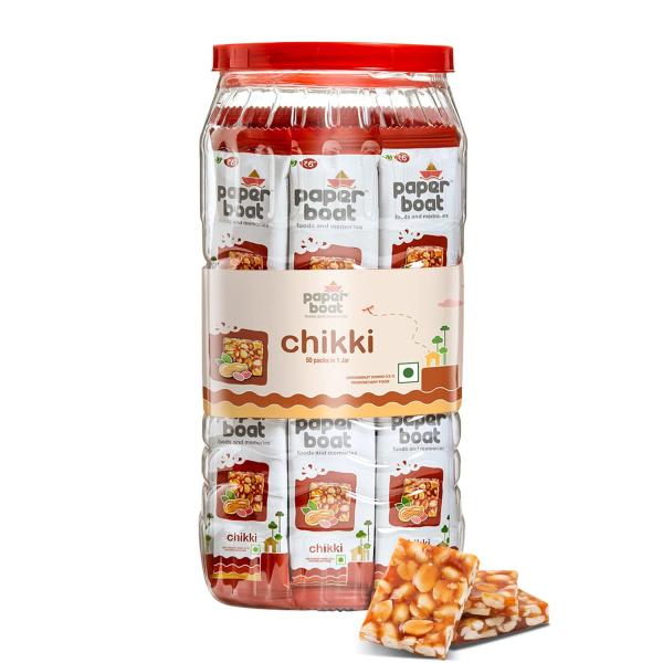 Paper Boat Chikki Jar, Peanut Bar, No Added Preservatives and Colours GROCERY