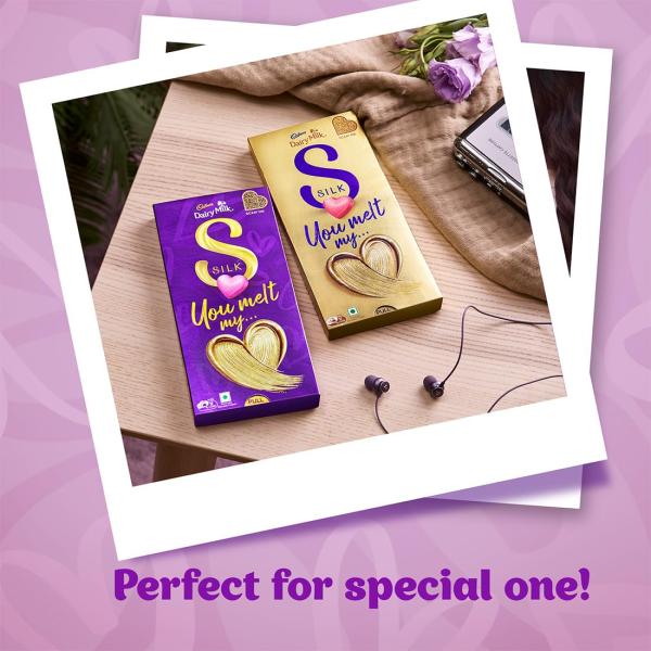Cadbury Dairy Milk Silk Valentine's Heart Blush Chocolate Bar Gift Pack, 250 g  grocery