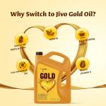 Jivo Gold Refined Oil Perfect Blend of Rice Bran & Sunflower Oil grocery