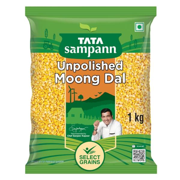 Tata Sampann Unpolished Moong Dal (Split), 1Kg