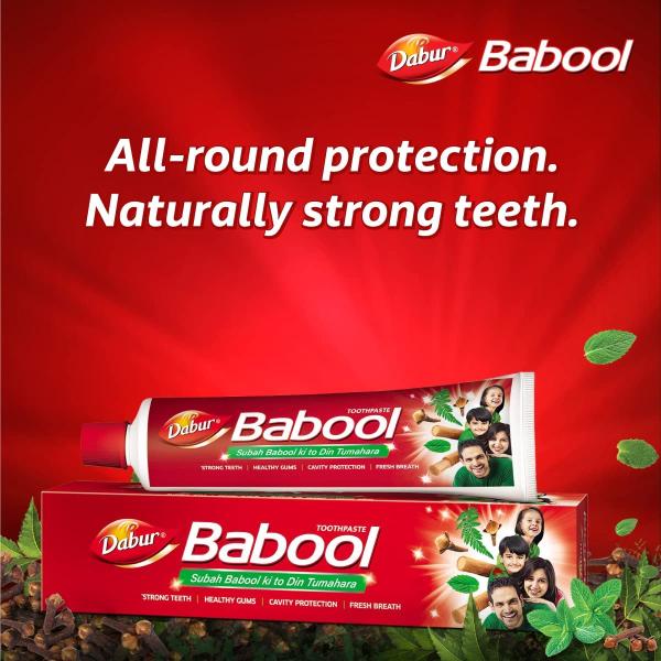 Dabur Babool Ayurvedic Toothpaste -700g (350g x 2) | For Strong Teeth & Healthy Gums | GROCERY