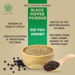 Pure Tree Certified Organic Black Pepper Powder | 250 g GROCERY