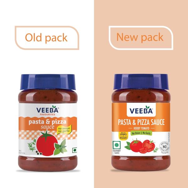 VEEBA Pasta & Pizza Sauce Herby Tomato - No Onion No Garlic (280G) GROCERY