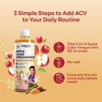 Sugar.fit Apple Cider Vinegar with The Mother raw, unfiltered & unpasteurised ACV Infused with Turmeric grocery