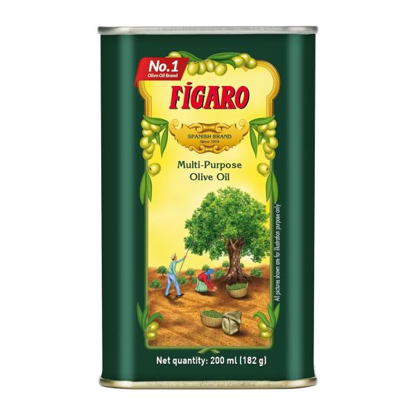 Fígaro Olive Oil- Multipurpose Pure Olive Oil- Imported from Spain- 200ml Tin GROCERY