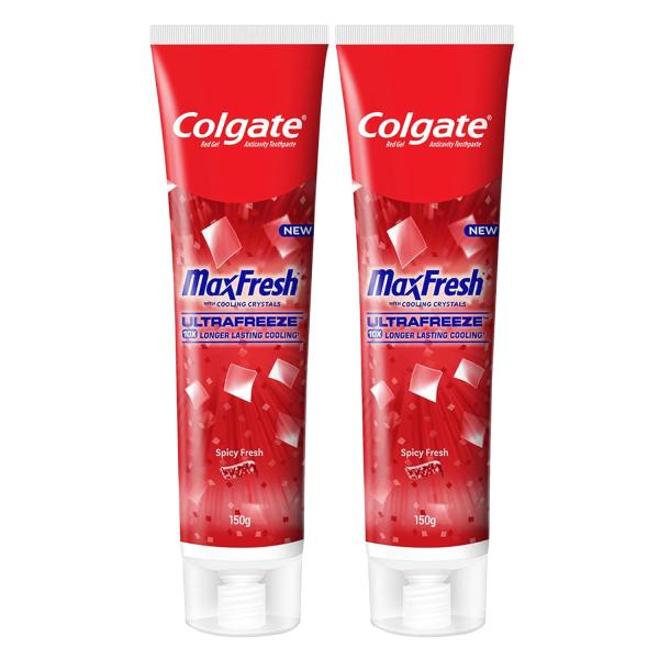Colgate Max Fresh Toothpaste, Red Gel Paste with Menthol For Tooth Decay Prevention, Cavity Protection, GROCERY