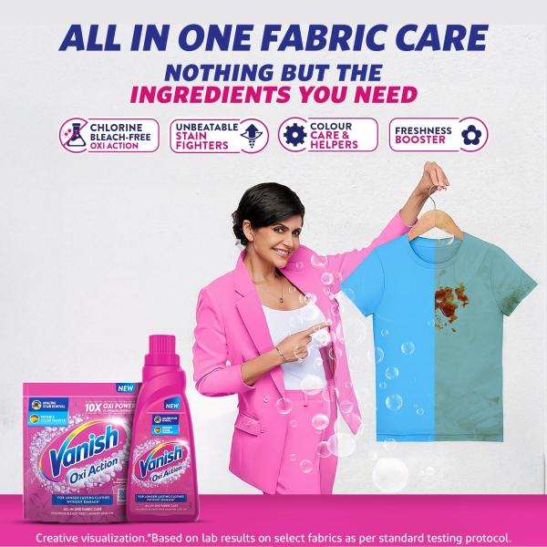 Vanish All in One Liquid Detergent Booster - 800 ml | Removes Stains, Whitens Whites and Brightens Colors grocery