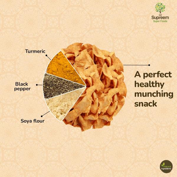 Supreem Super Foods Soya Chips | Roasted Soya Chips | Healthy Soy Chips Snack   grocery
