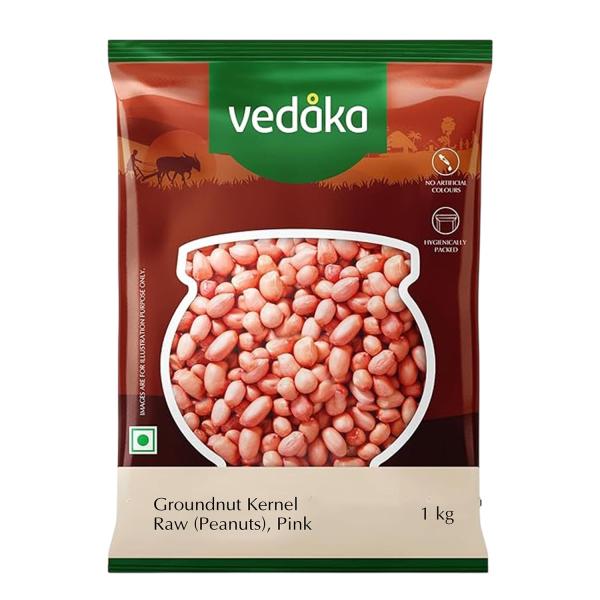 Vedaka Raw Peanuts, Pink, 1kg