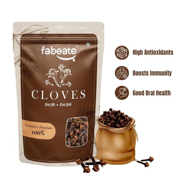 Fabeato Natural Premium Whole Cloves (Laung) For Indian Cooking 200Gm| Whole Spices GROCERY