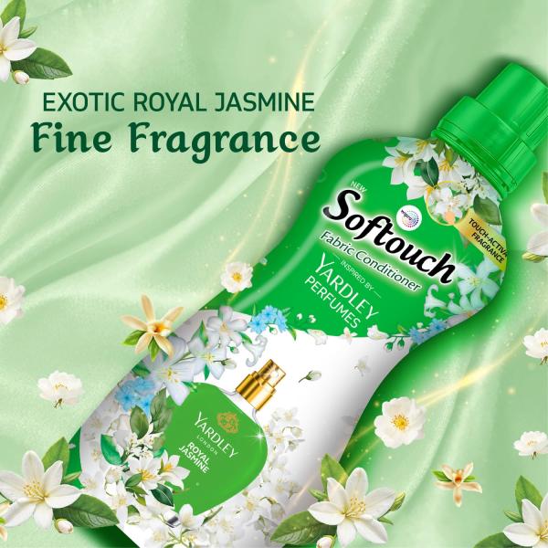 GROCERY Softouch Yardley Royal Jasmine 800+210 ml Fabric Conditioner | Long lasting fragrance for clothes