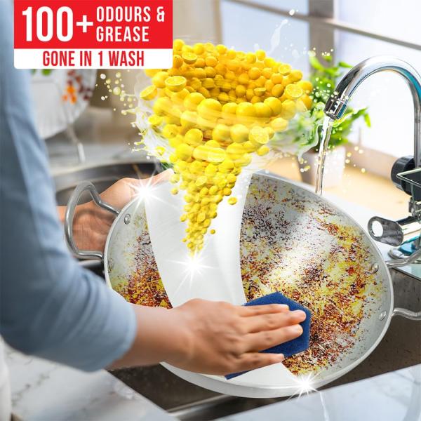 Vim Dishwash Liquid 3.2L pouch | Removes 100+ Odours & Grease in 1 wash GROCERY