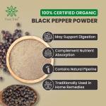 Pure Tree Certified Organic Black Pepper Powder | 250 g GROCERY