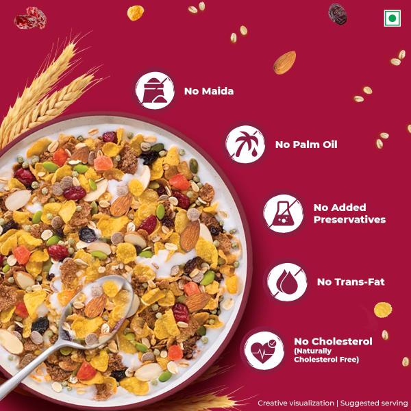 Kellogg's Muesli Fruit Nut & Seeds | 12-In-1 Power Breakfast | India'S No 1 Muesl grocery